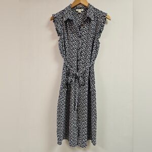 Monteau Floral Button-Down Midi Dress